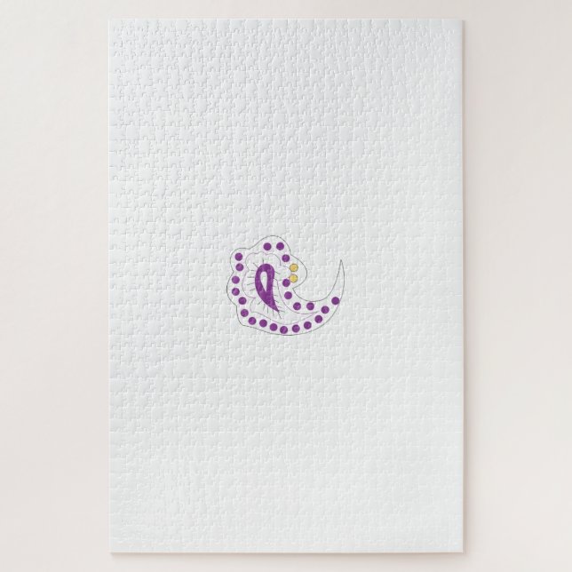 Puzzle Bransoletka z serduszkiem Style, Light Eggplant (Vertical)