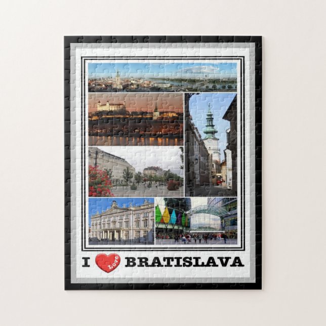 Puzzle Bratislava - I Love - Slovakia - (Vertical)
