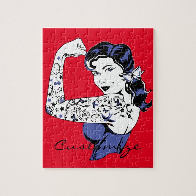 Puzzle Brazo del chica del tatuaje encima de Thunder_Cove (Vertical)