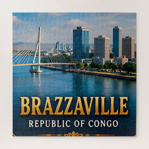 Puzzle Brazzaville Río Congo y vibrante vida urbana