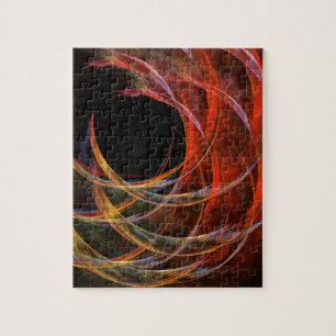 Puzzle Breaking the Circle Abstract Art