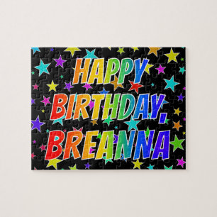 Puzzle "BREANNA" Nombre, Diversión "FELIZ CUMPLEAÑOS"