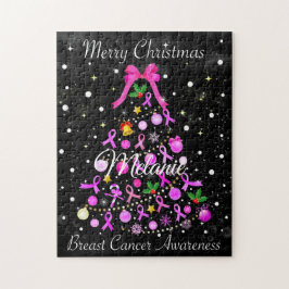 Puzzle Breast Cancer Christmas Tree