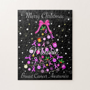 Puzzle Breast Cancer Christmas Tree
