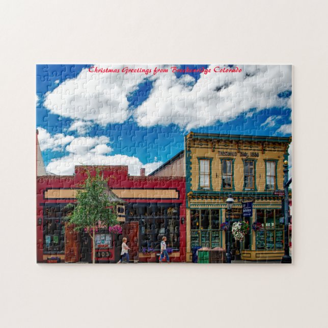 Puzzle Breckenridge Colorado. Saludos de Navidad (Horizontal)