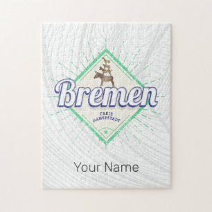 Puzzle Bremen City Alemania Ciudad Retro Ciudad Música Vi