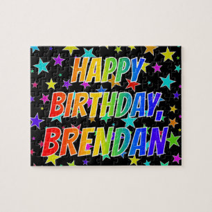 Puzzle "BRENDAN" Nombre, Divertido "FELIZ CUMPLEAÑOS"