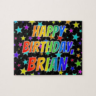 Puzzle "BRIAN" Nombre, Divertido "FELIZ CUMPLEAÑOS"