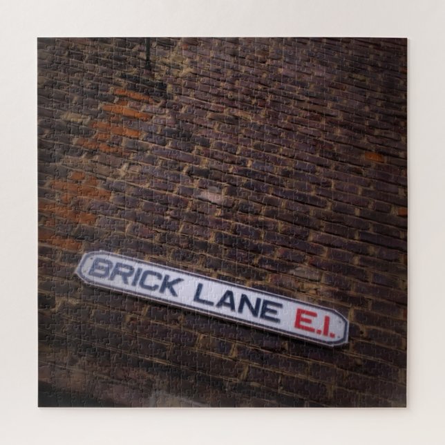 Puzzle Brick Lane - Rótulo de la calle Londres - 20x20 -  (Vertical)