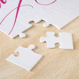 Puzzle BRIDE rosa para ser un regalo cursivo y personaliz