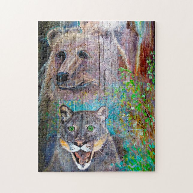 Puzzle Bridge Pier Art Oregon. (Vertical)