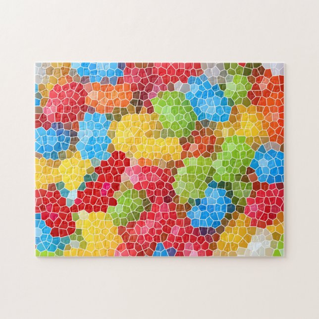 Puzzle Brightly Colorful Multicolored Pattern (Horizontal)