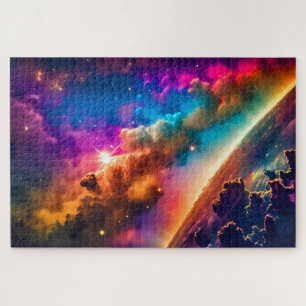 Puzzle Brillante cielo celestial arcoiris nublado univers