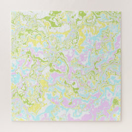 Puzzle Brillante Colorido Pastel Trippy Retro Boho Marble
