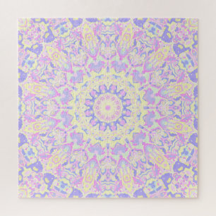 Puzzle Brillante Y Colorido Boho Hippie Pastel Mandala
