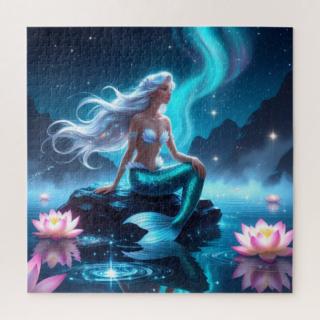 Puzzle Brillo de sirena celeste (Vertical)