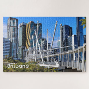 Puzzle Brisbane: puente Kurilpa y edificios