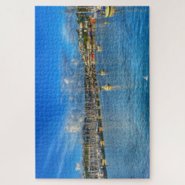 Puzzle Brixham Marina: Puerto deportivo soleado de Devon 