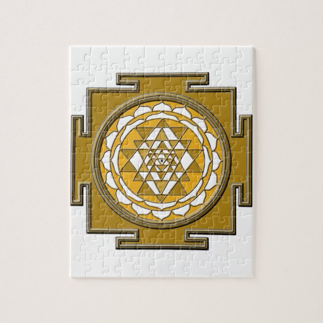 Puzzle Bronce de Sri Yantra (Vertical)