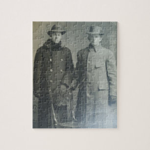 Puzzle Brothers Dapper Brothers in Overcoats RPPC Foto de