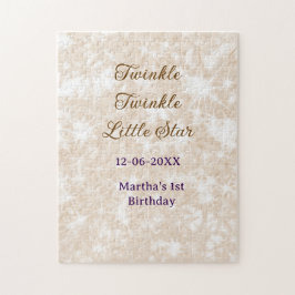 Puzzle Brown glitter twinkle twinkle little star birthday