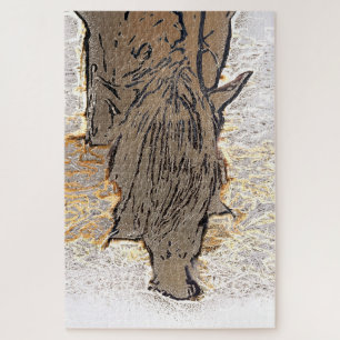 PUZZLE BROWN HORSE