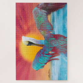 Puzzle Brown Pelican ISLAND SUNSET