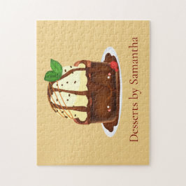 Puzzle Brownie de chocolate con helado de vainilla