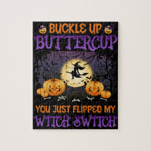 Puzzle Bruja de Halloween Cambia Abrocha te Amapola