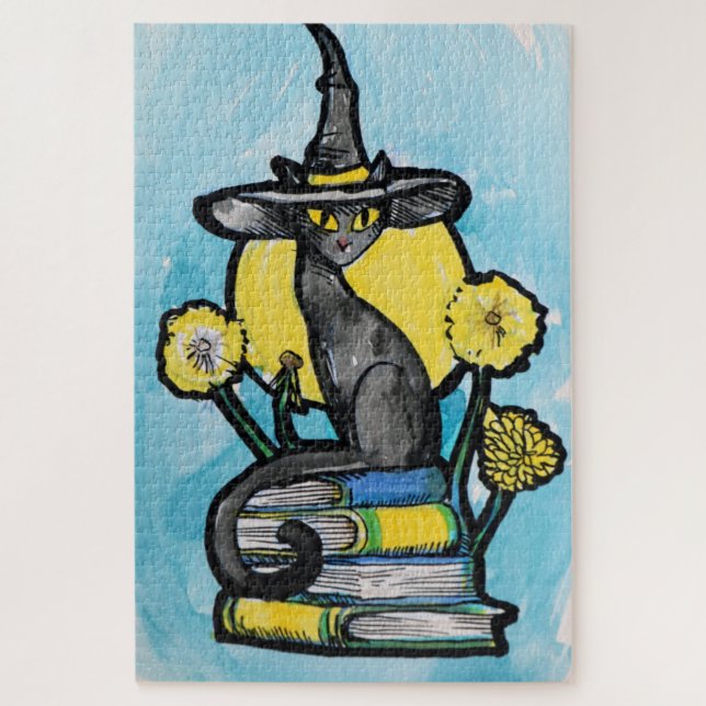 Puzzle Bruja Gatuna Librera                               (Vertical)