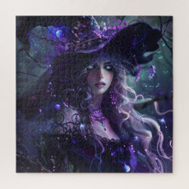 Puzzle Bruja púrpura gótica