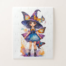 Puzzle Bruja suave y mariposas