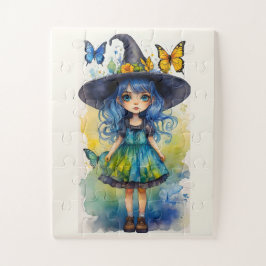 Puzzle Bruja suave y mariposas