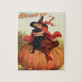 Puzzle Bruja y Gato Negro