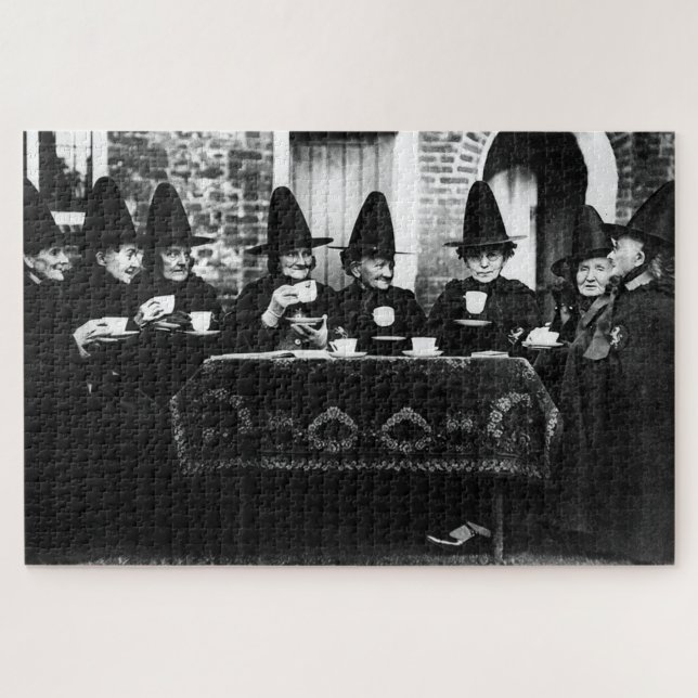 Puzzle Brujas galesas con té crone teatime (Horizontal)