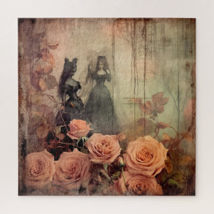 Puzzle Brujería de Halloween vintage (10)