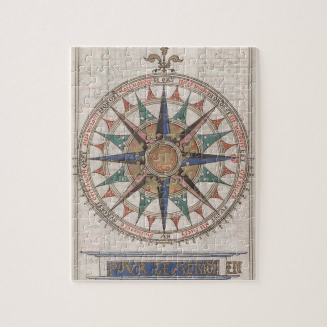Puzzle Brújula náutica histórica (1543) (Vertical)