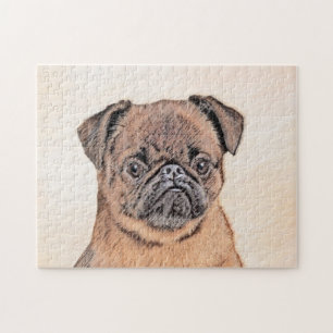 Puzzle Bruselas Griffon Smooth Painting Original Dog Art