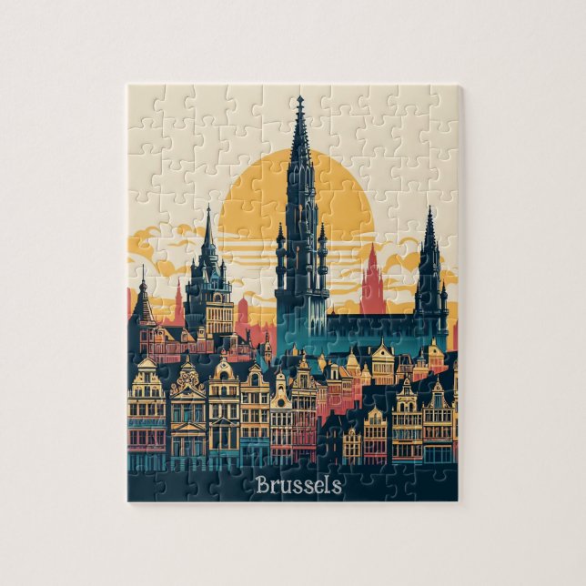 Puzzle Bruselas, pintura estilista belga (Vertical)