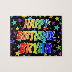 Puzzle "BRYAN" Nombre, Divertido "FELIZ CUMPLEAÑOS"