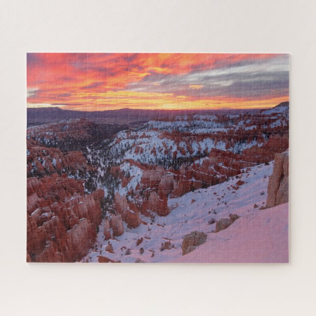 Puzzle Bryce Canyon National Park at Sunrise in Winter (Horizontal)