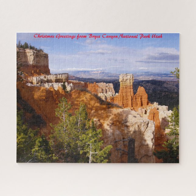 Puzzle Bryce Canyon Utah. Christmas Greetings (Horizontal)