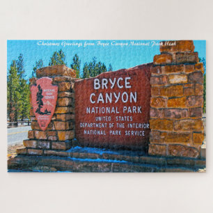 Puzzle Bryce Canyon Utah. Felicitaciones de Navidad
