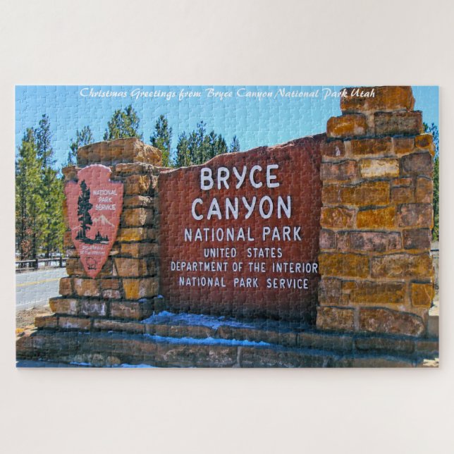 Puzzle Bryce Canyon Utah. Felicitaciones de Navidad (Horizontal)