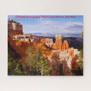 Puzzle Bryce Canyon Utah. Felicitaciones de Navidad