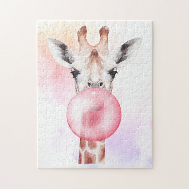 Puzzle Bubblegum Giraffe (Vertical)