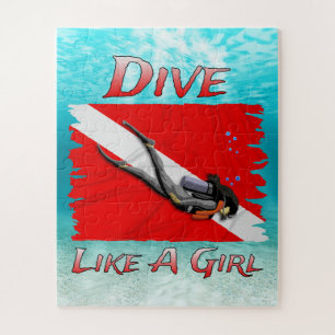 Puzzle Bucear como un Chica SCUBA
