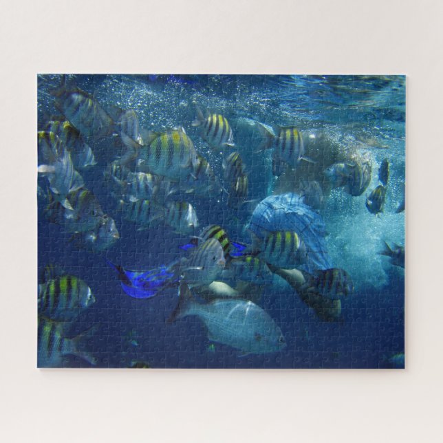 Puzzle Buceo de peces marinos submarinos (Horizontal)