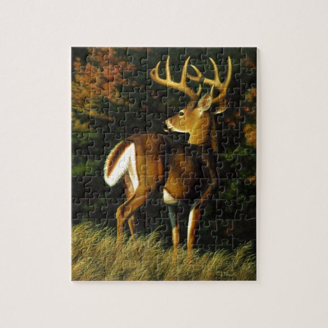 Puzzle Buck del Monstruo Whitetail Deer Hunter (Vertical)