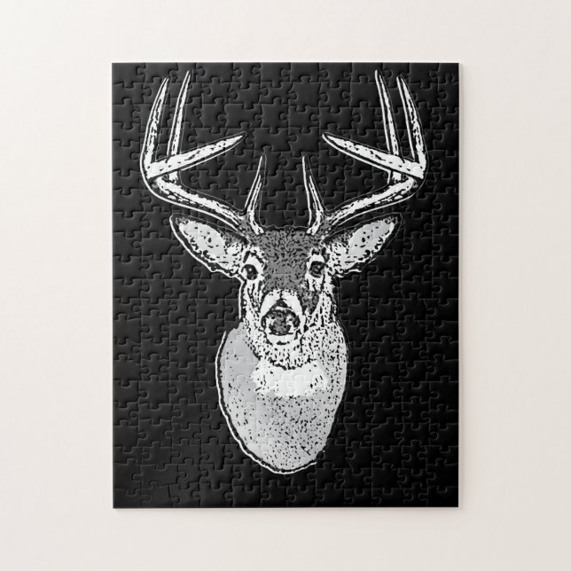 Puzzle Buck on Black White Tail Deer (Vertical)
